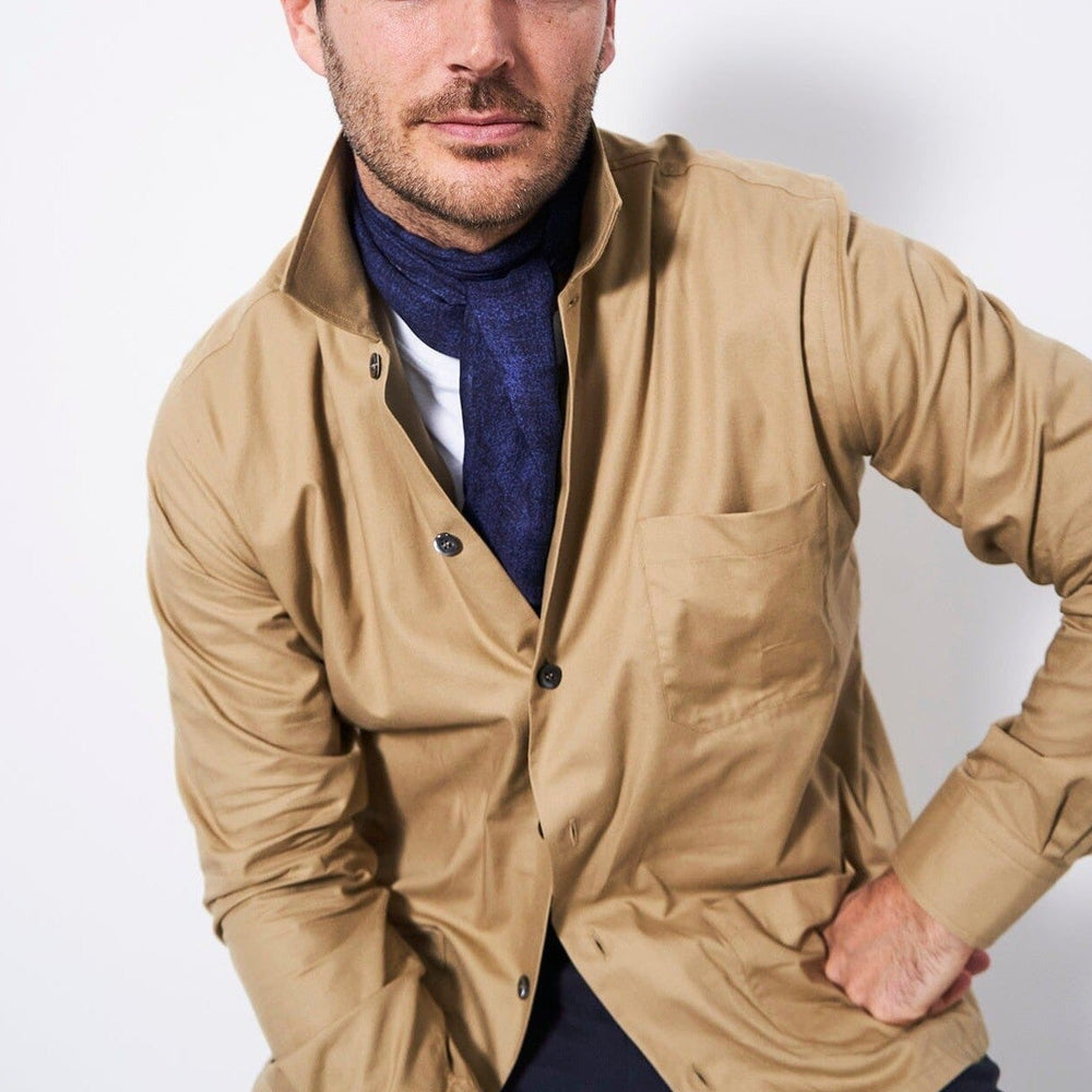 Regenerative Cotton Khaki Shirt Jacket