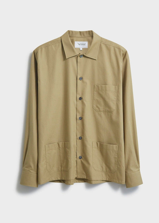 Regenerative Cotton Khaki Shirt Jacket