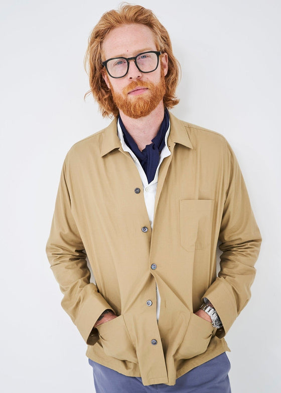 Regenerative Cotton Khaki Shirt Jacket