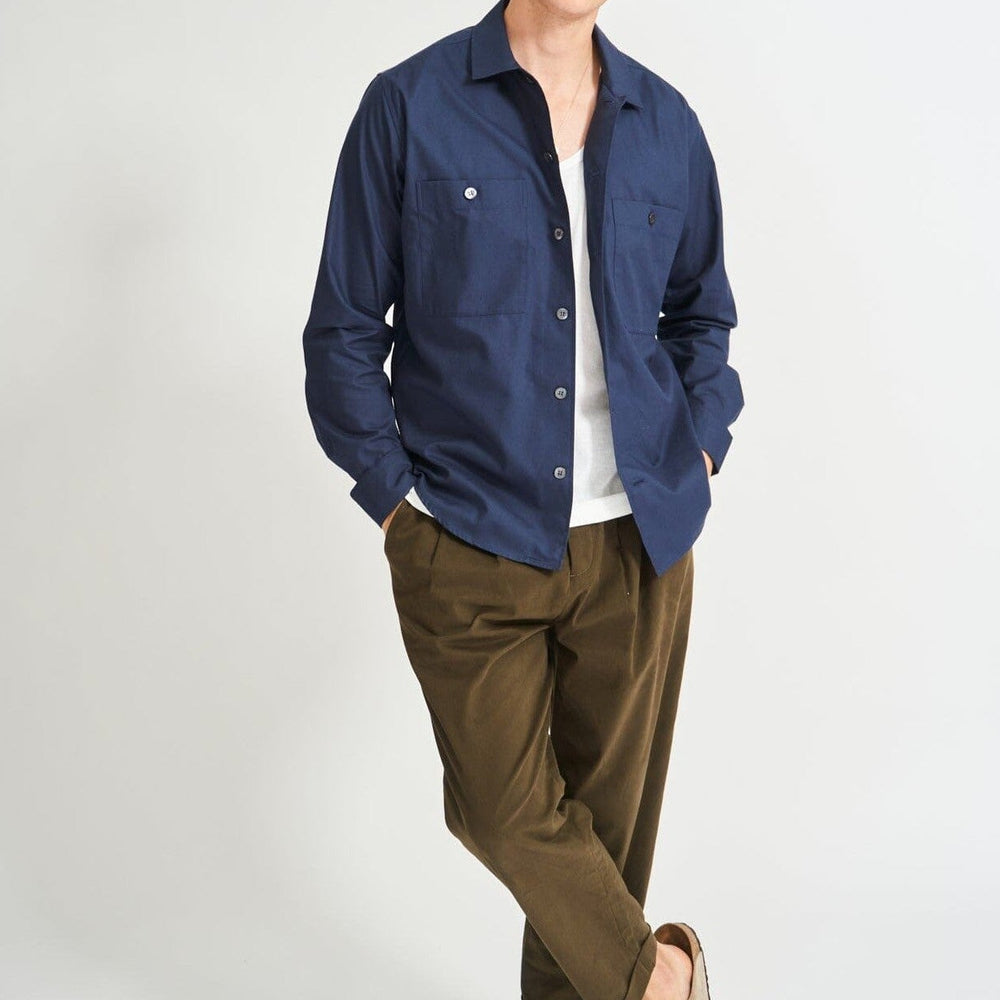 
                  
                    Regenerative Cotton Navy Double Pocket Shirt
                  
                