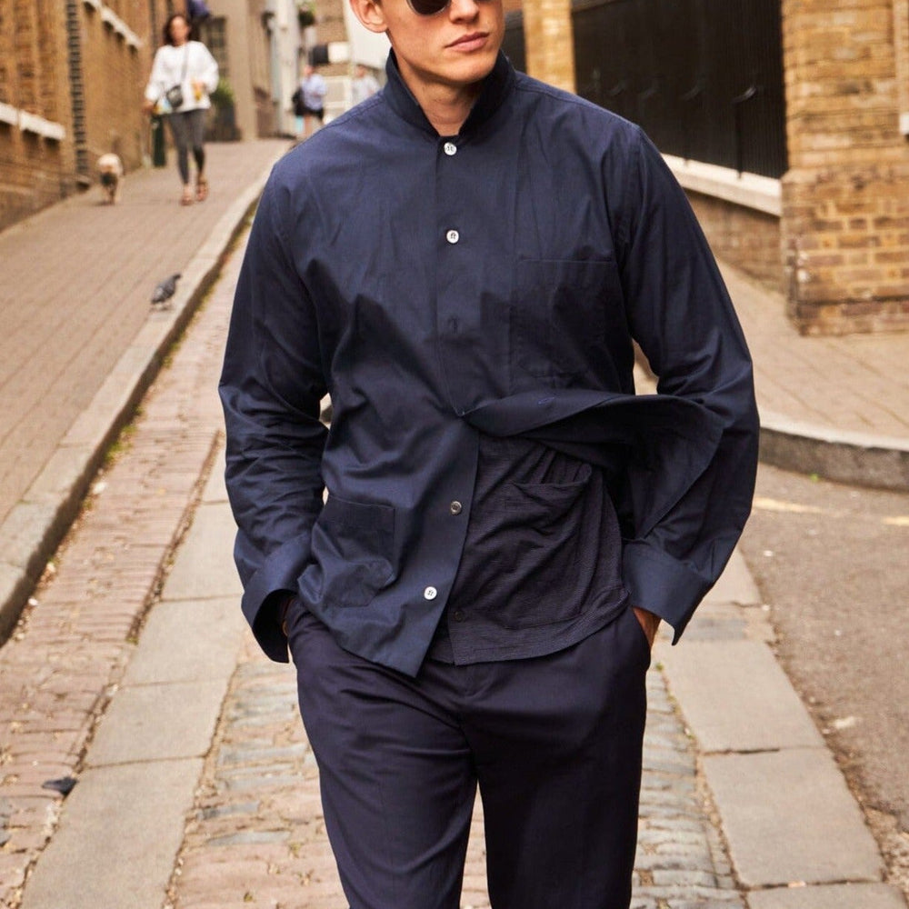 
                  
                    Regenerative Cotton Navy Shirt Jacket
                  
                