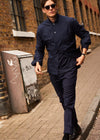 Regenerative Cotton Navy Shirt Jacket