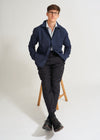 Regenerative Cotton Navy Shirt Jacket