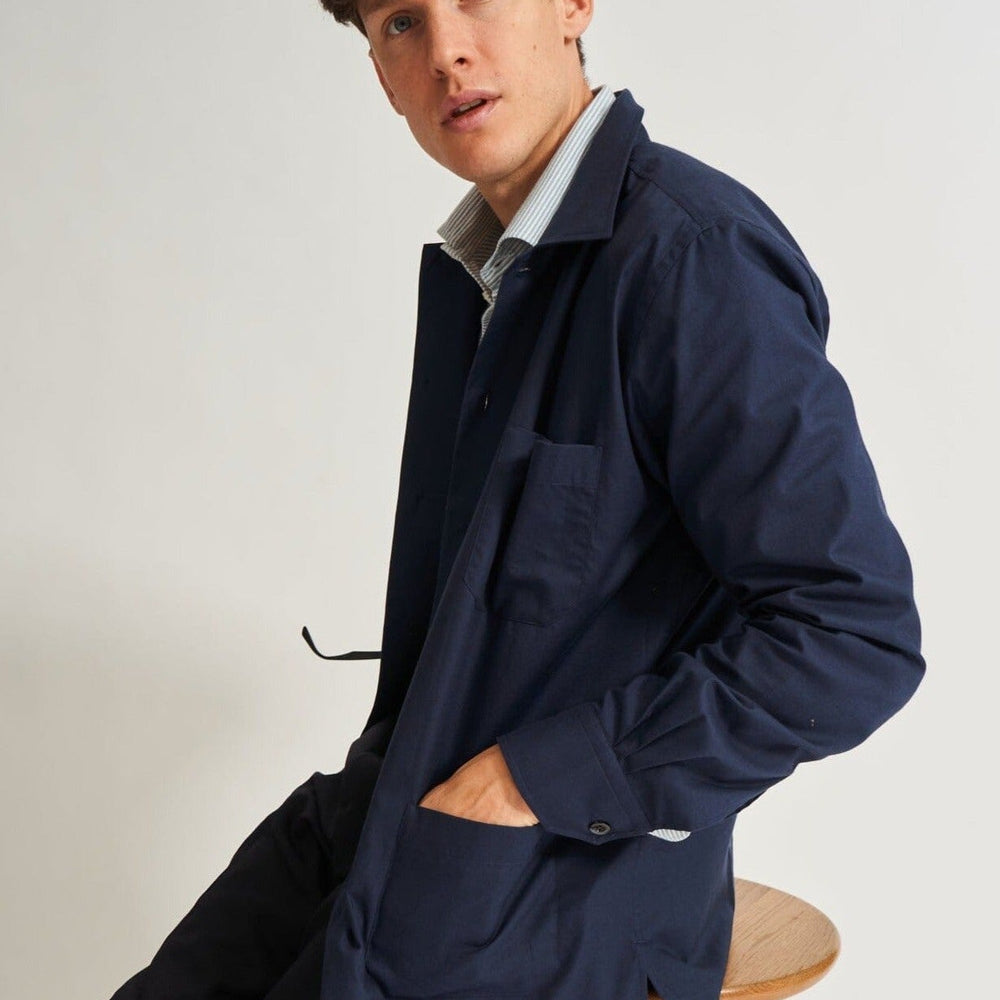 
                  
                    Regenerative Cotton Navy Shirt Jacket
                  
                