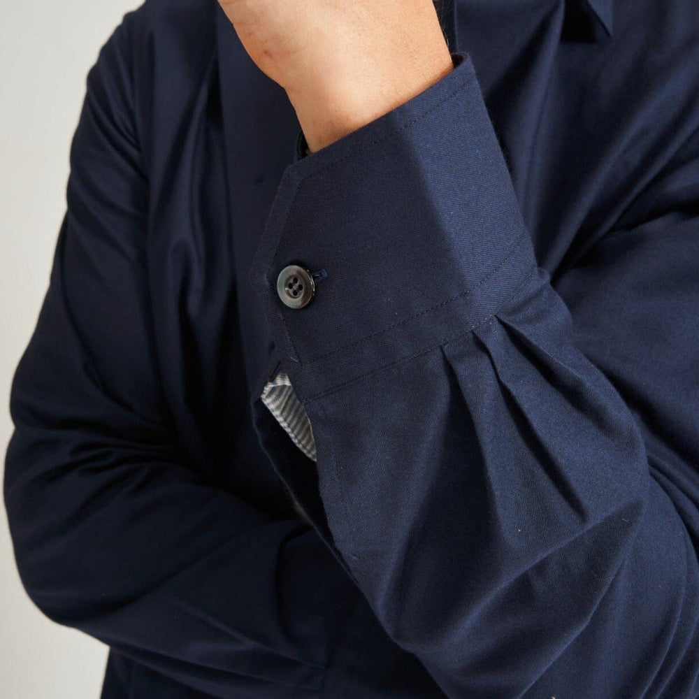 
                  
                    Regenerative Cotton Navy Shirt Jacket
                  
                