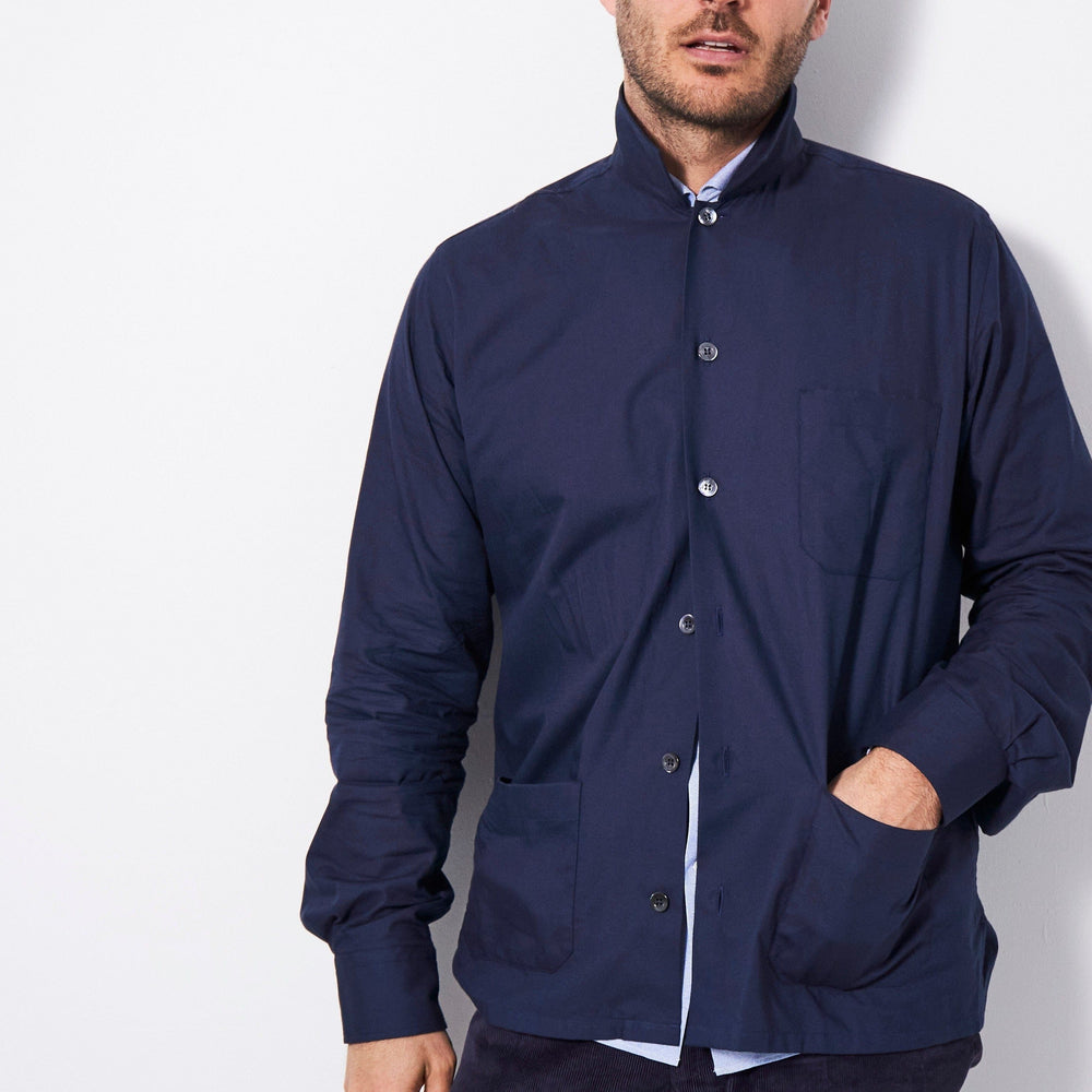 
                  
                    Regenerative Cotton Navy Shirt Jacket
                  
                