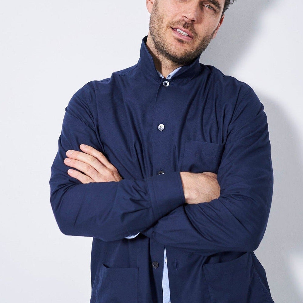 
                  
                    Regenerative Cotton Navy Shirt Jacket
                  
                