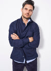 Regenerative Cotton Navy Shirt Jacket