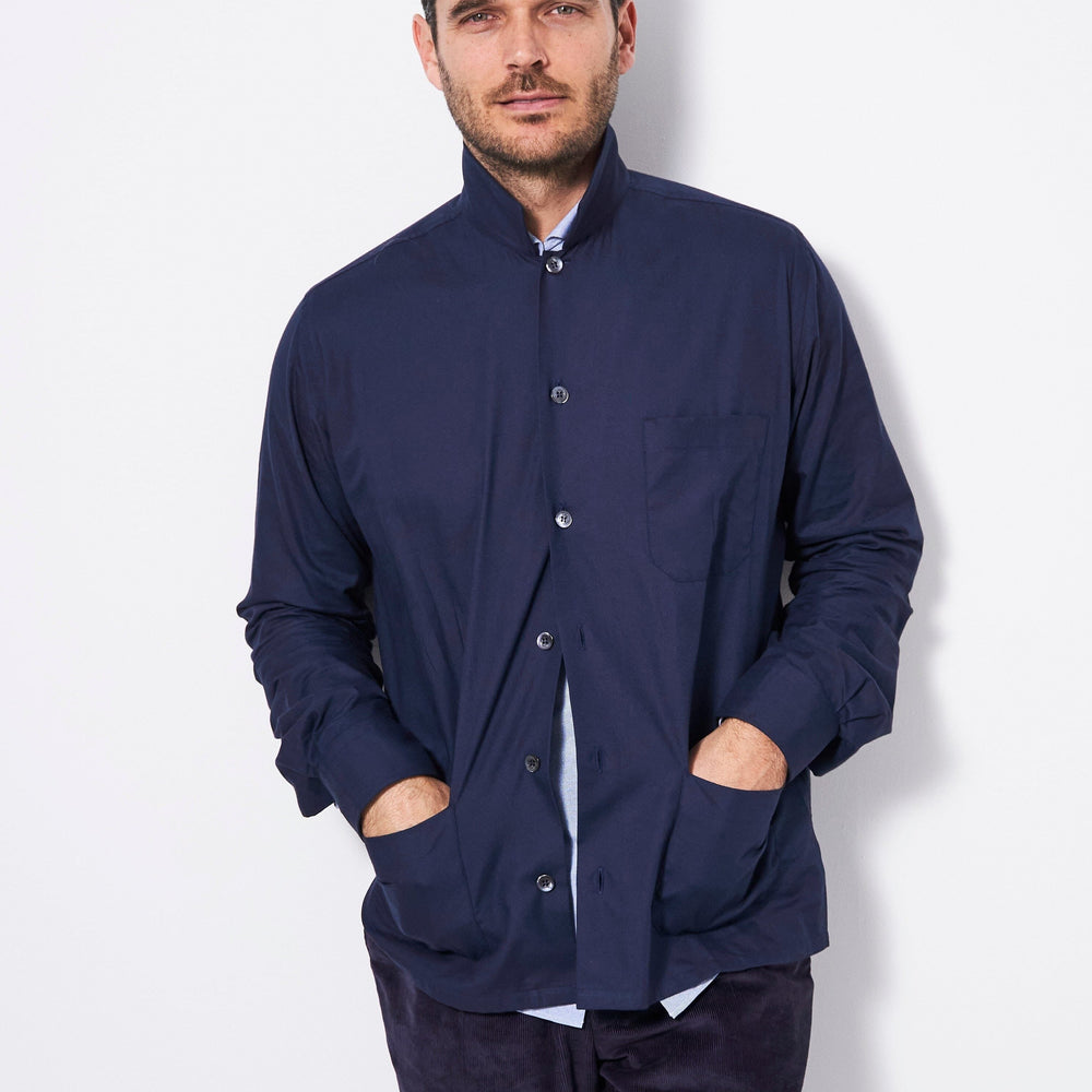 
                  
                    Regenerative Cotton Navy Shirt Jacket
                  
                