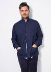 Regenerative Cotton Navy Shirt Jacket