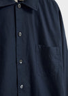 Regenerative Cotton Navy Shirt Jacket