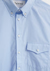 Regenerative Cotton Poplin Sky Modern Button-down Shirt