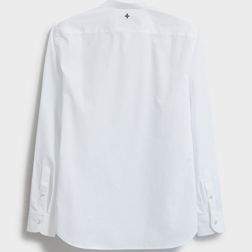 
                  
                    Regenerative Cotton Poplin White Nehru Shirt
                  
                