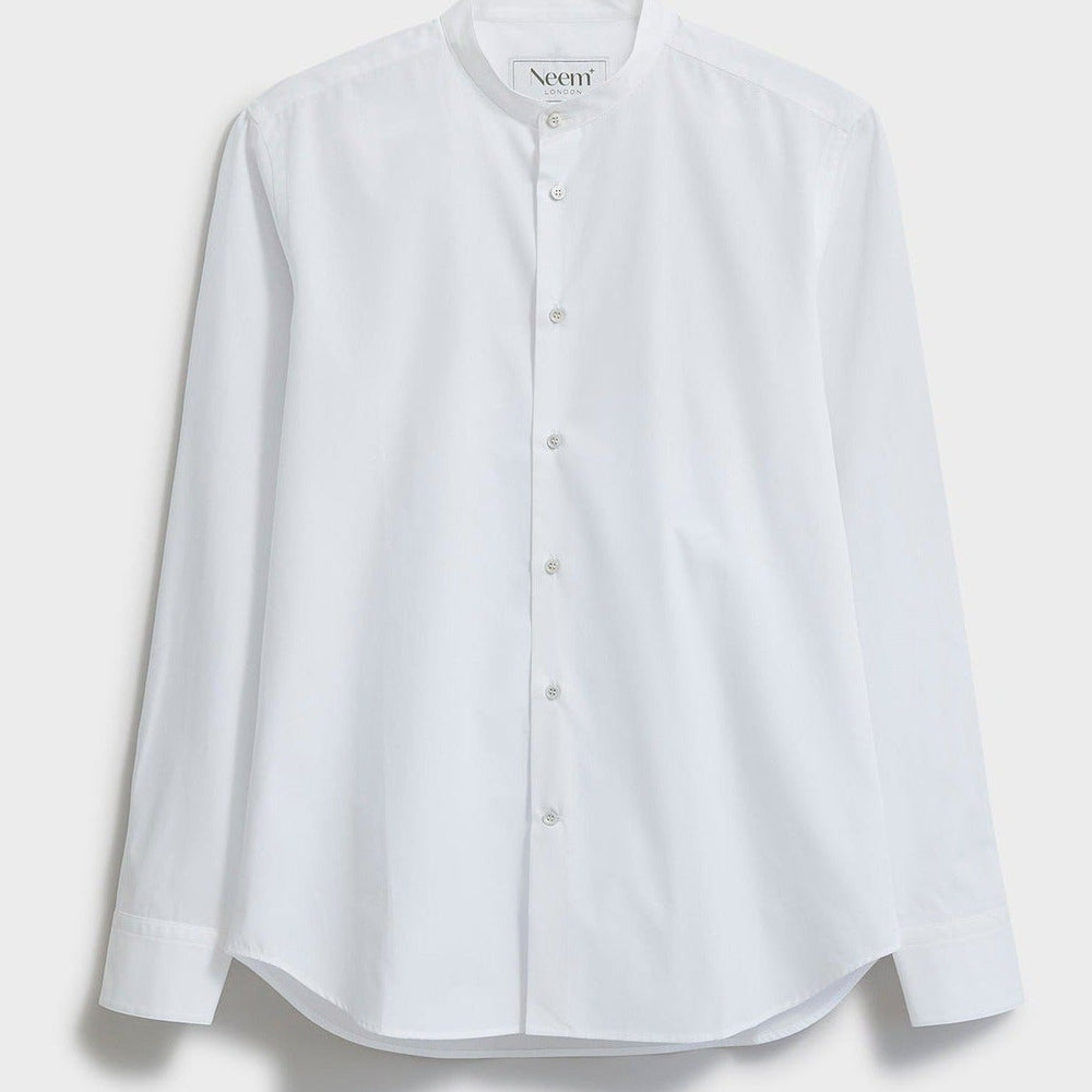 
                  
                    Regenerative Cotton Poplin White Nehru Shirt
                  
                