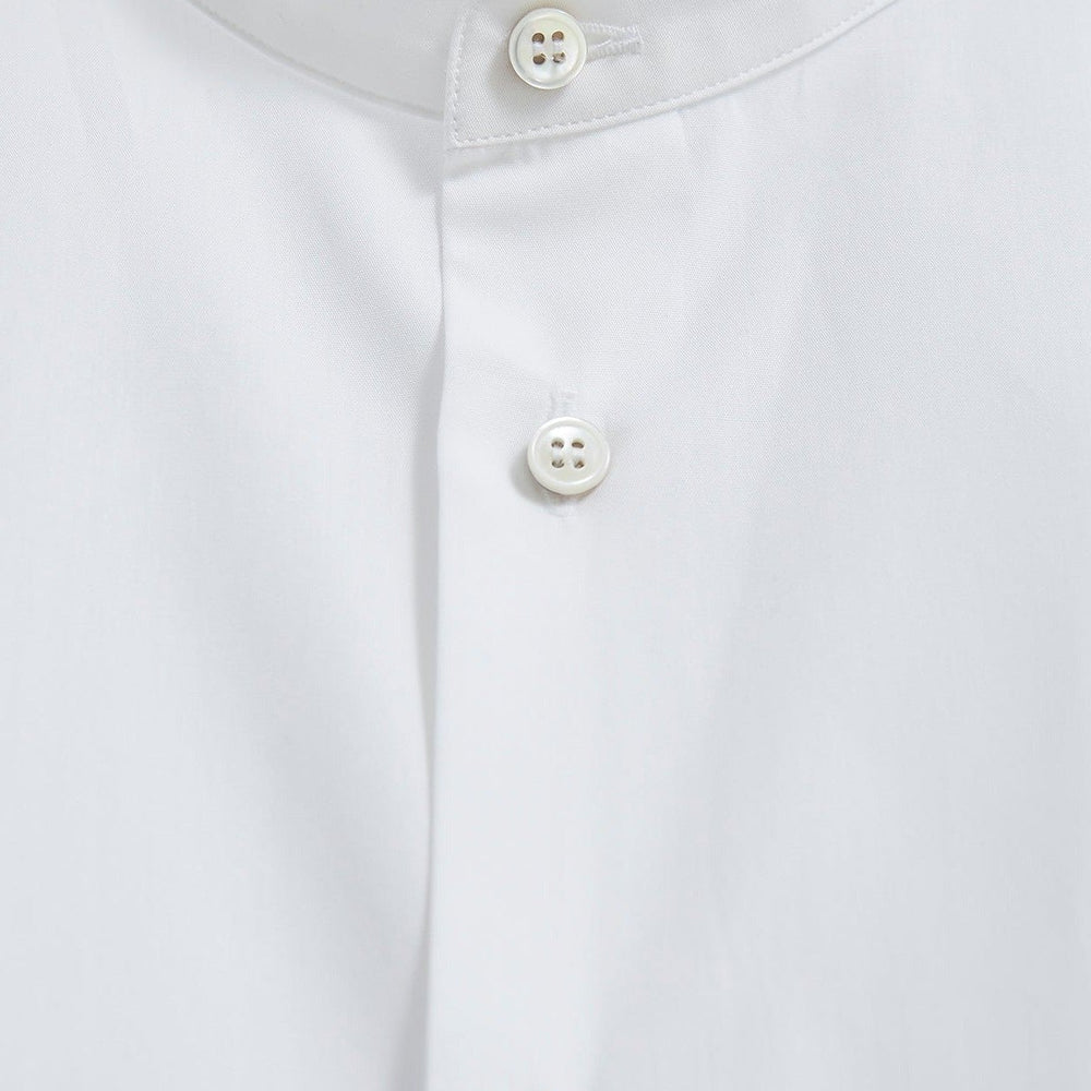 
                  
                    Regenerative Cotton Poplin White Nehru Shirt
                  
                