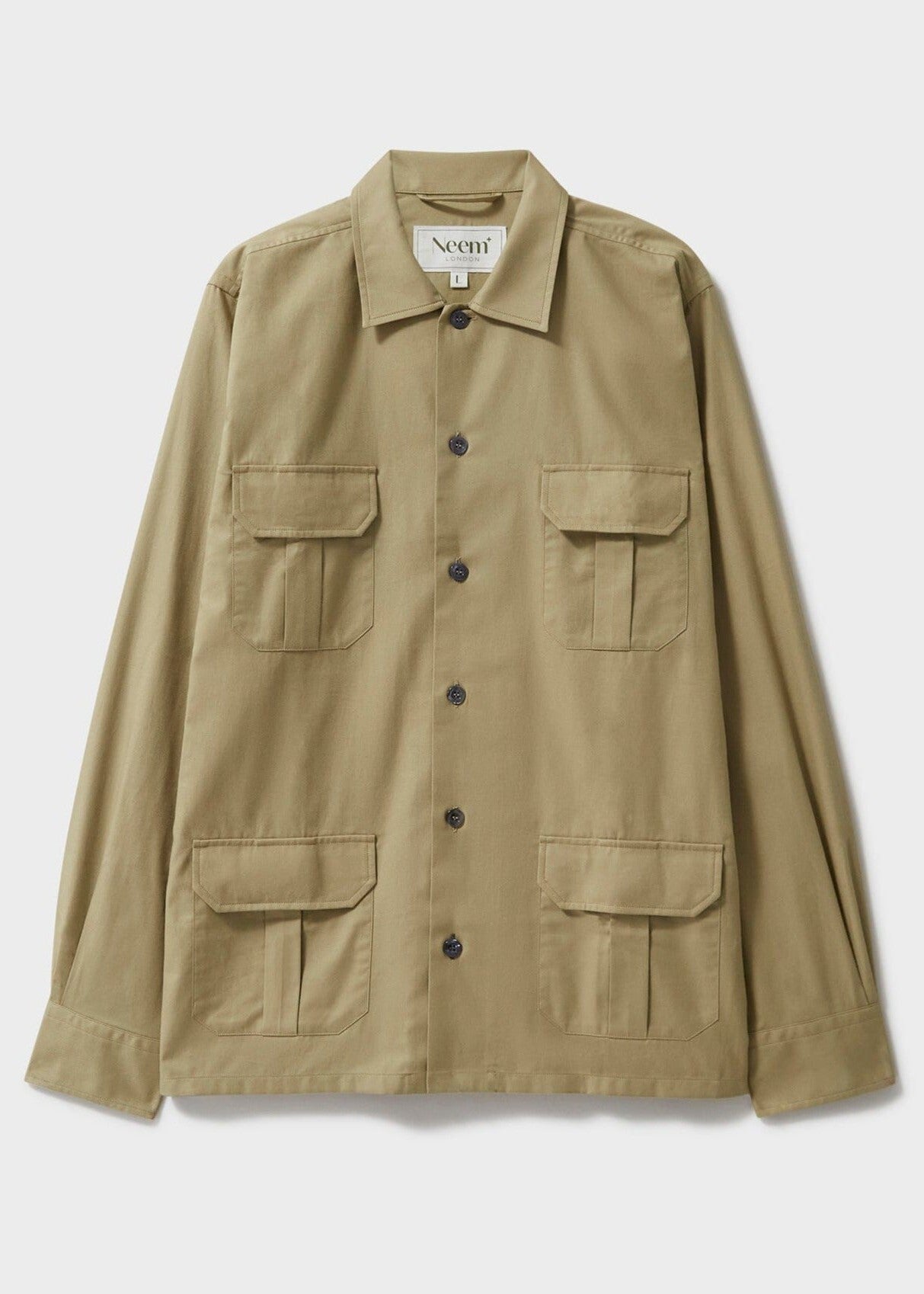 Regenerative Cotton Twill Khaki OverShirt