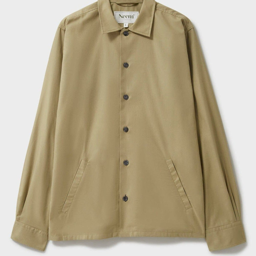 Regenerative Cotton Twill Khaki St James Overshirt