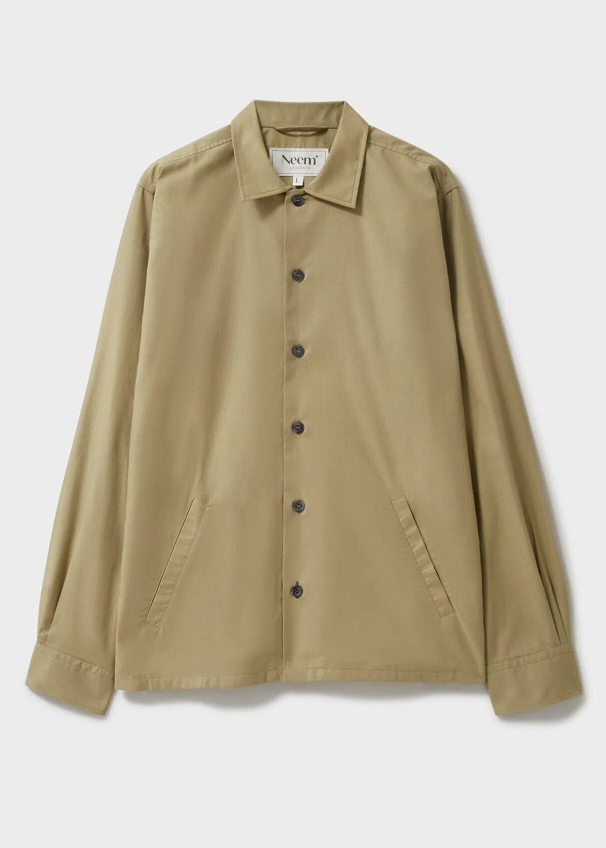 Regenerative Cotton Twill Khaki St James Overshirt