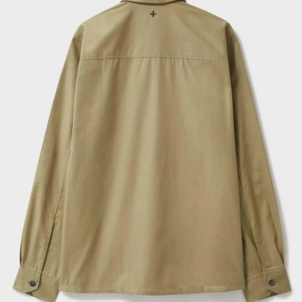 
                  
                    Regenerative Cotton Twill Khaki St James Overshirt
                  
                