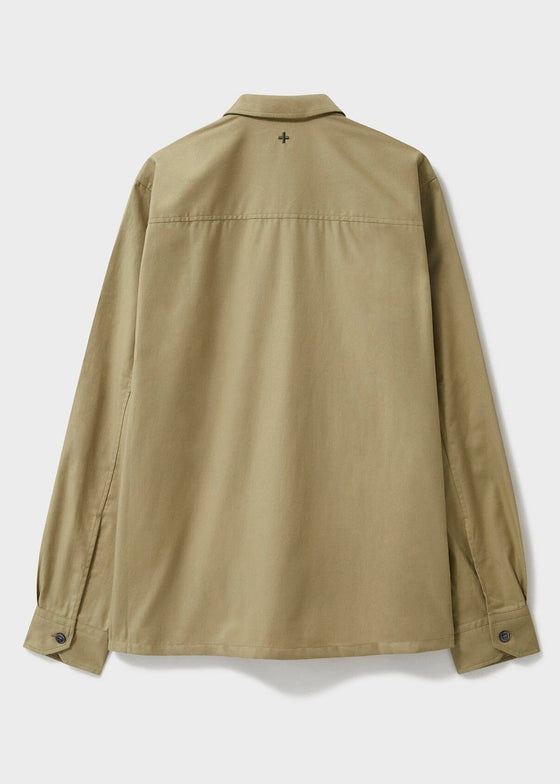 Regenerative Cotton Twill Khaki St James Overshirt