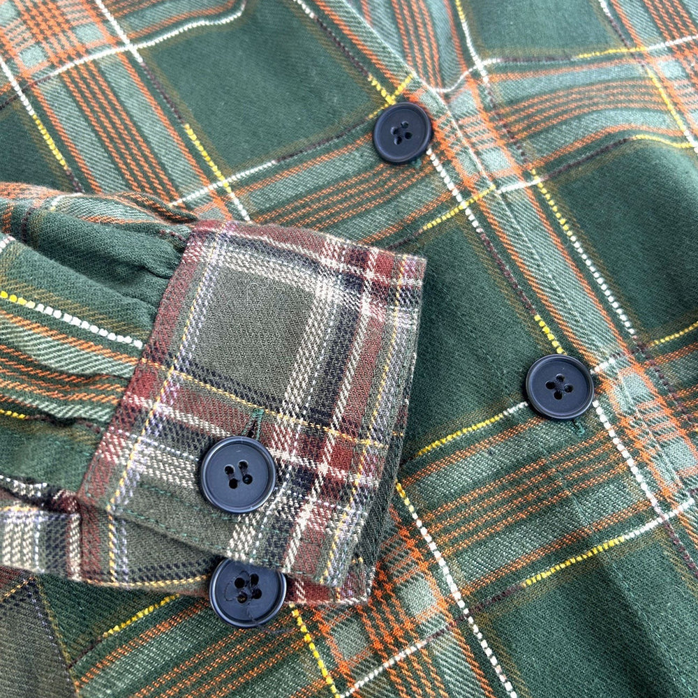 
                  
                    SANTI Organic Cotton Flannel Shirt - Green Check
                  
                