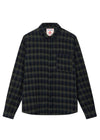 SANTI Organic Cotton Flannel Shirt - Navy Check