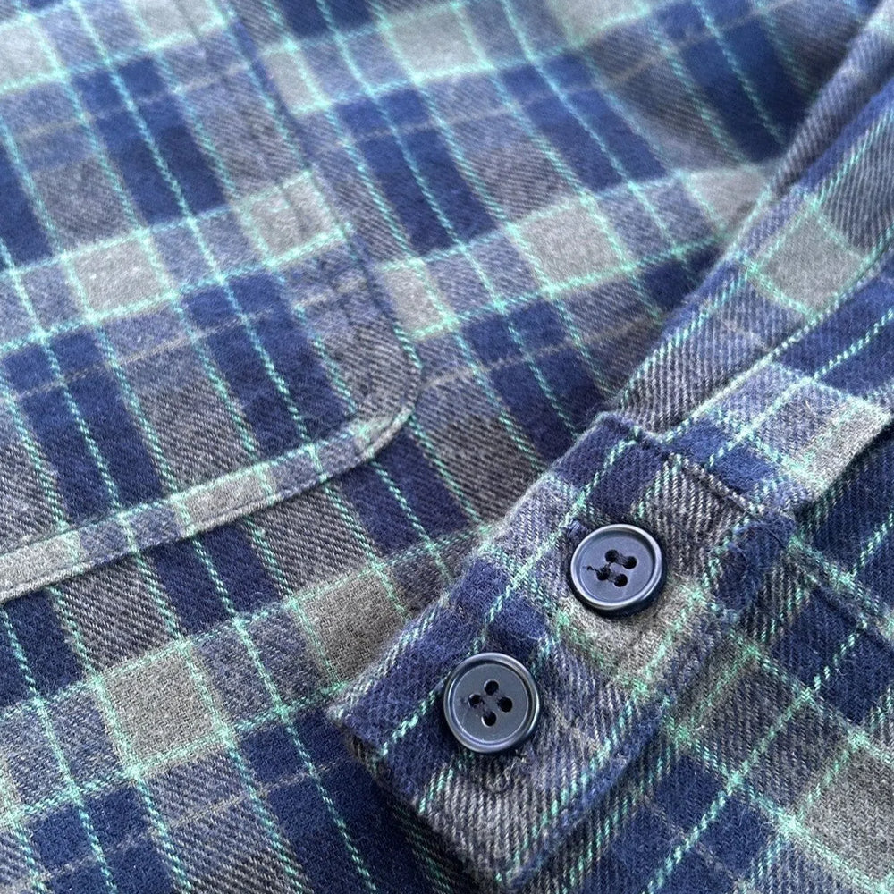 
                  
                    SANTI Organic Cotton Flannel Shirt - Navy Check
                  
                