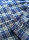 SANTI Organic Cotton Flannel Shirt - Navy Check