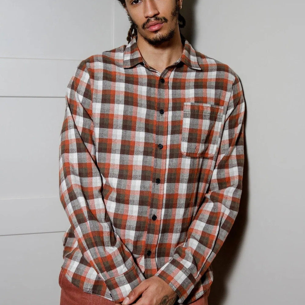 
                  
                    SANTI Organic Cotton Flannel Shirt - Oat Check
                  
                