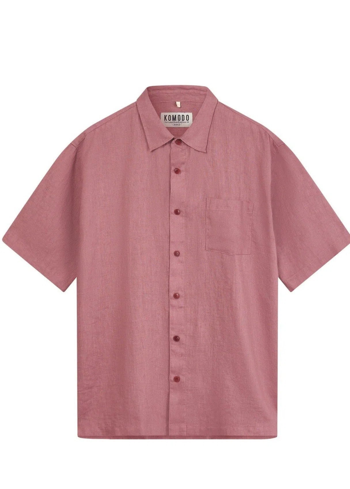 SEB Organic Linen Shirt Mens - Dusty Pink