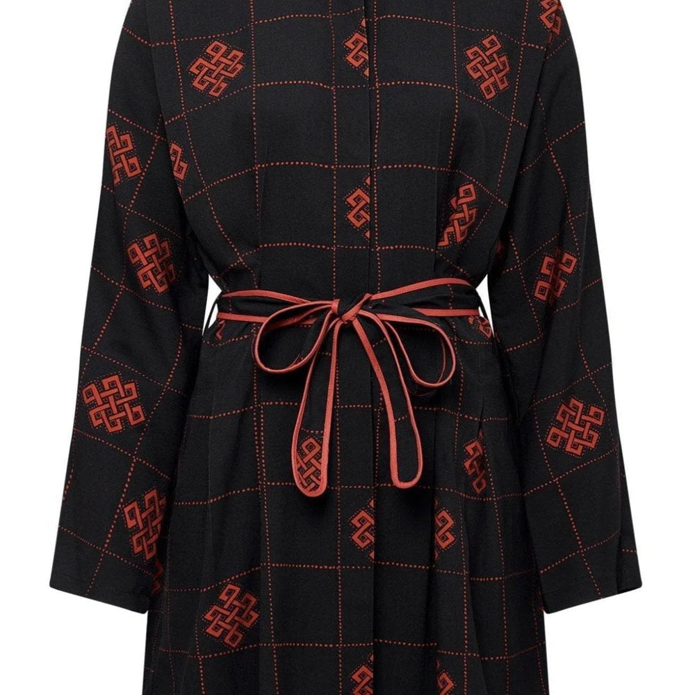 SEBA Tencel Dress - Black Eternal Knot Print