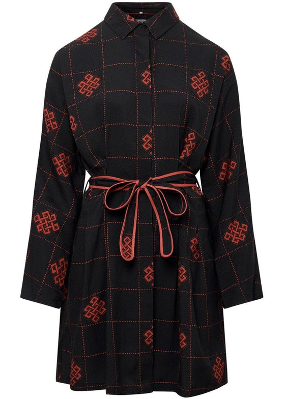 SEBA Tencel Dress - Black Eternal Knot Print