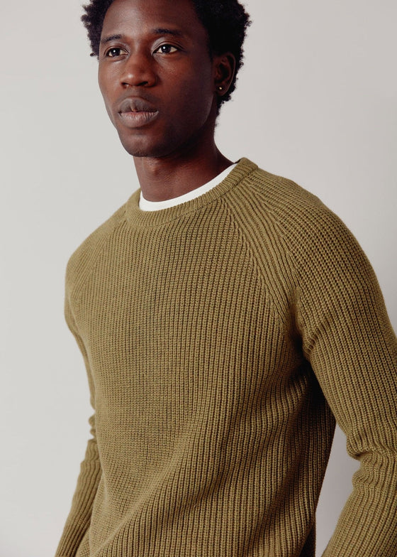 SERGIO - Organic Cotton Jumper Khaki