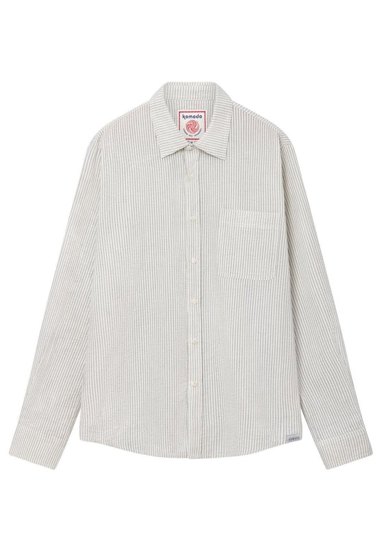 SPECTRE Organic Cotton Shirt - Ivory Pinstripe