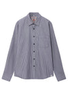 SPECTRE Organic Cotton Shirt - Navy Pinstripe