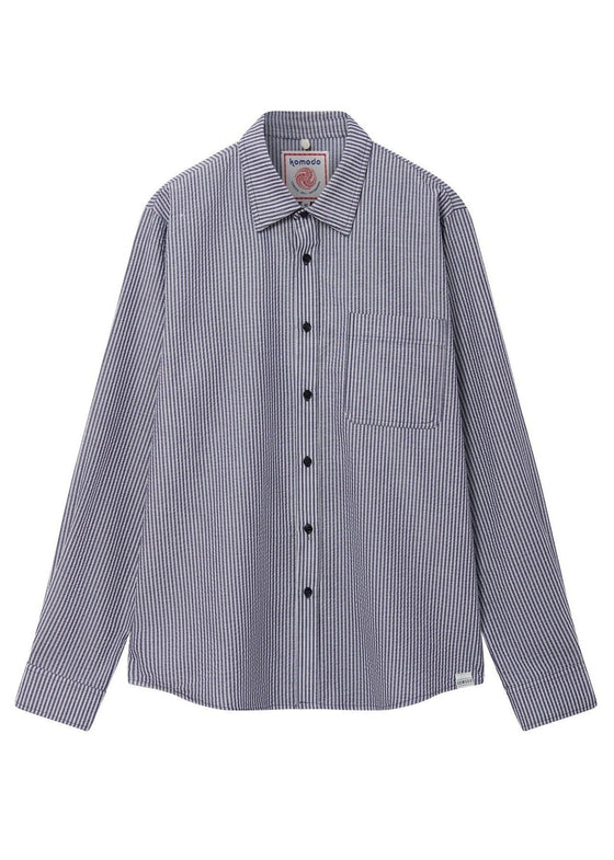 SPECTRE Organic Cotton Shirt - Navy Pinstripe