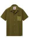 SPINDRIFT - Organic Cotton Shirt Green Patchwork