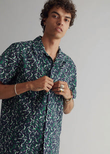  SPINDRIFT Shirt Mens - Navy Print