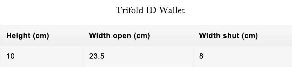 
                  
                    Trifold ID Wallet - 2 colours
                  
                