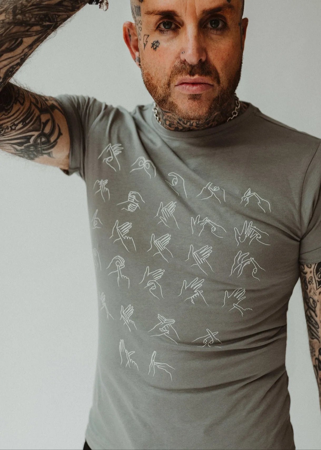Signwriter Merch Sign Language fingerspelling Alphabet T-Shirt- Men's – Another Now