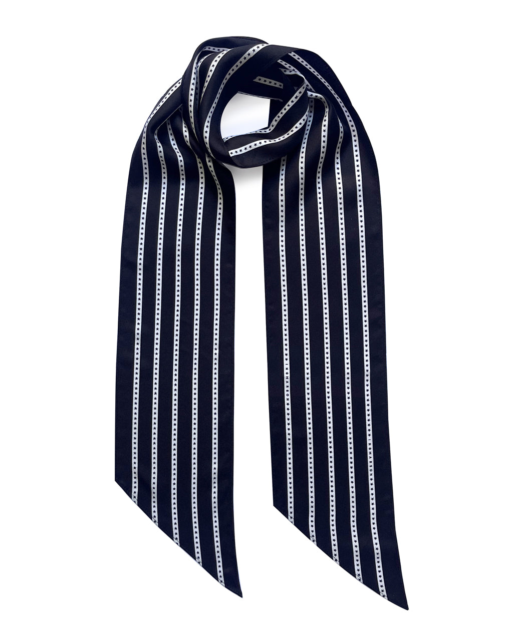 a black silk scarf