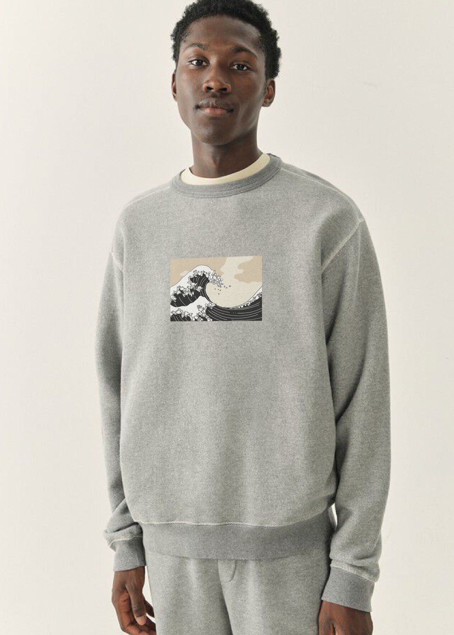 The Plastic Wave Off Kanagawa - Unisex Sustainable Sweatshirt