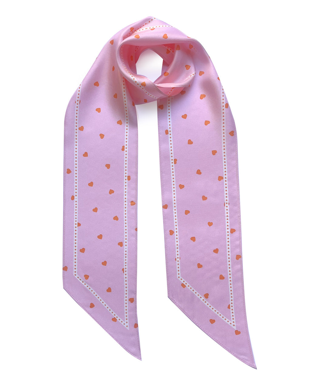 a pink silk scarf 
