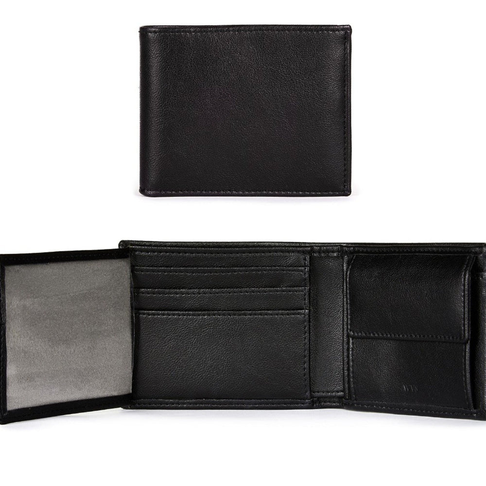 Trifold Coin Wallet - Black