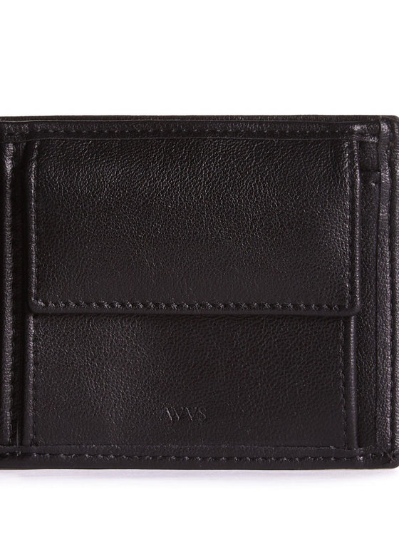 Trifold Coin Wallet - Black