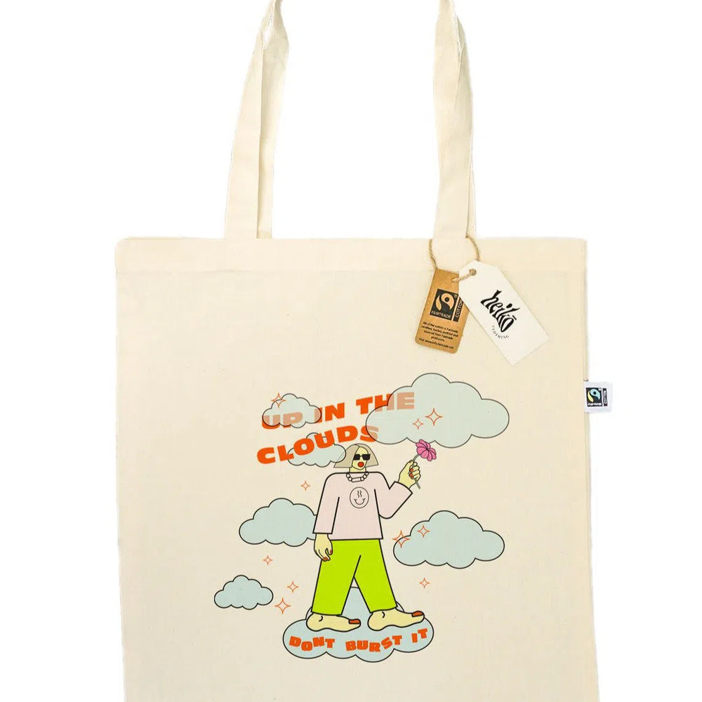 Up In The Clouds Tote Bag - Vegan - 100% Organic Cotton