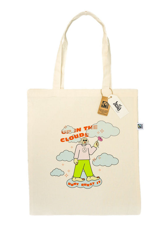 Up In The Clouds Tote Bag - Vegan - 100% Organic Cotton