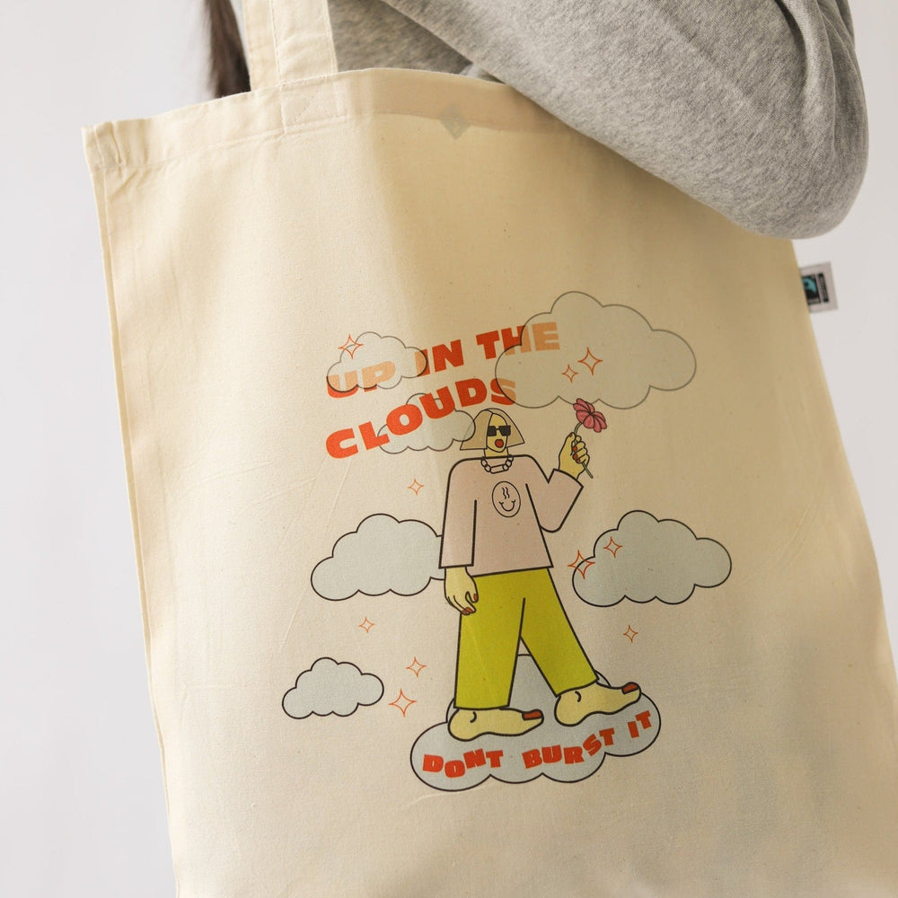 Up In The Clouds Tote Bag - Vegan - 100% Organic Cotton