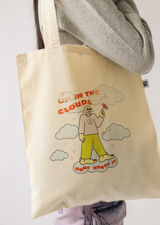 Up In The Clouds Tote Bag - Vegan - 100% Organic Cotton