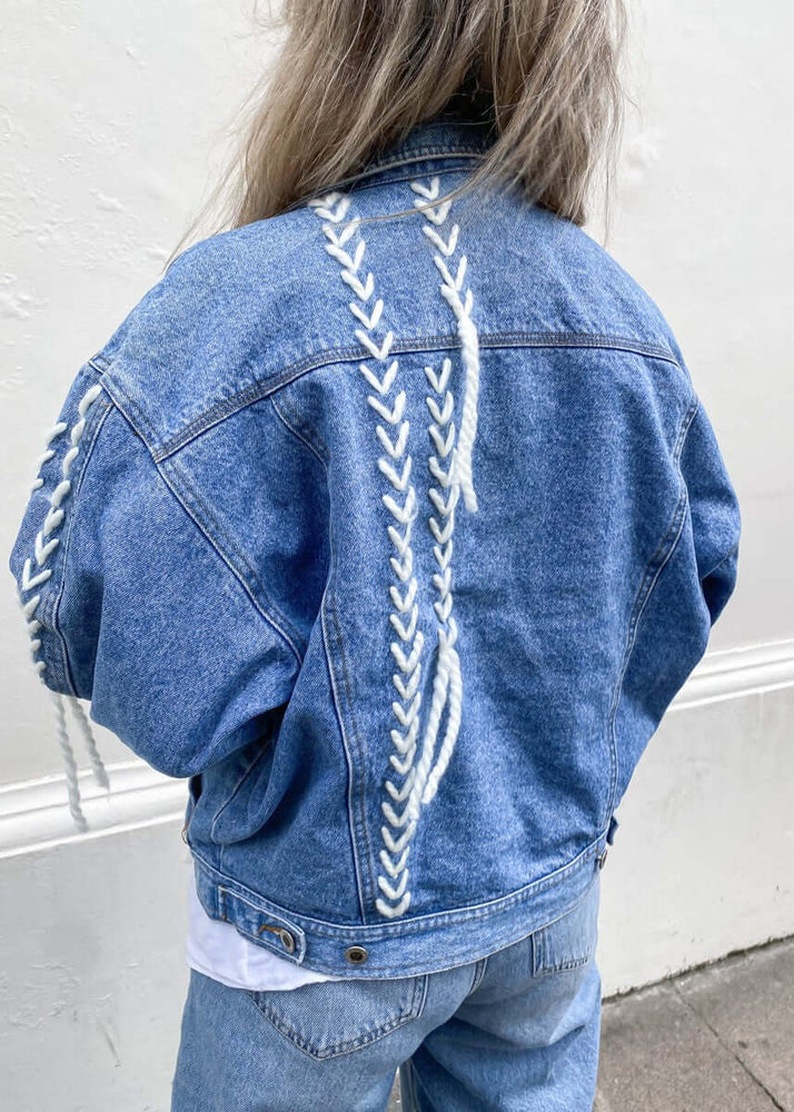 
                  
                    Upcycled Denim Thread Jacket
                  
                